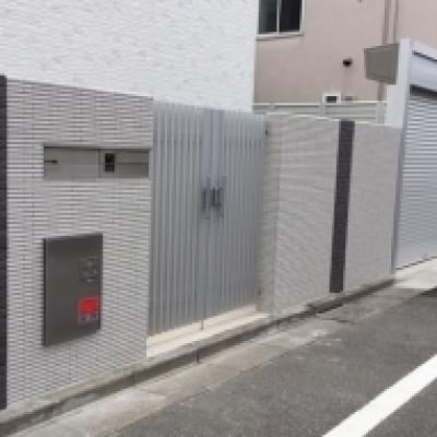 クローズ外構タイル貼り塀 クローズ外構タイル貼り塀