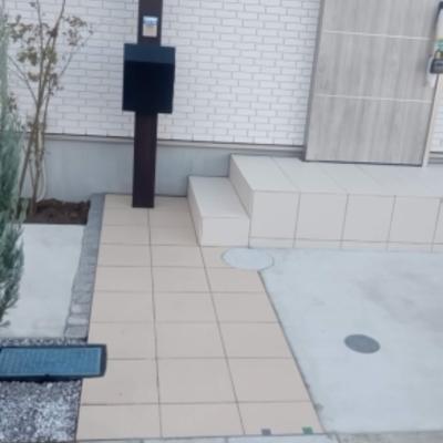 アプローチ タイル貼り アプローチ タイル貼り