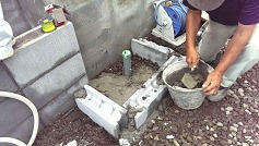 立水栓施工中? 立水栓施工中?